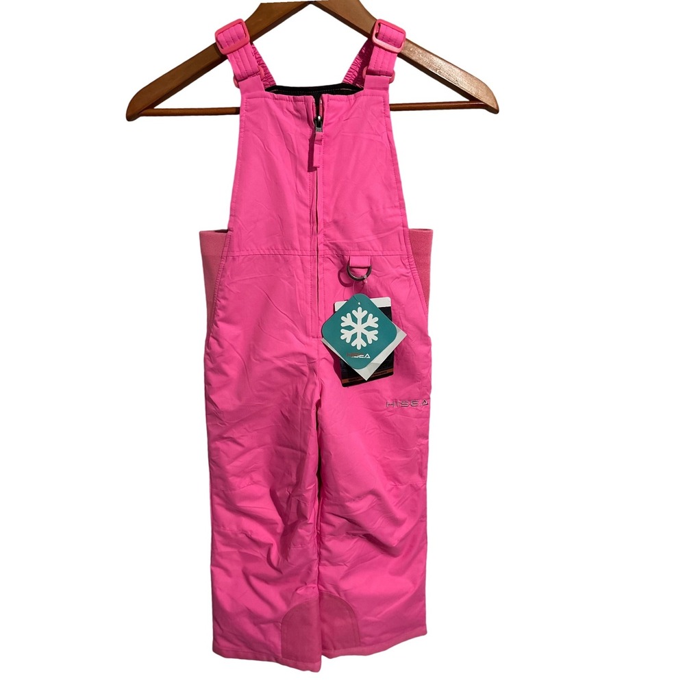 Hisea Bright Pink Child's Thinsulate Snow Bib Overalls Pants Size 3T NWT‎